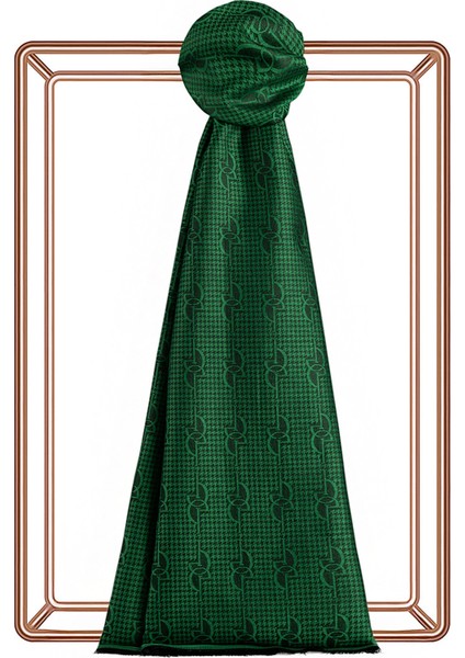 Zümrüt Yeşili Ipekevi Ipek Şal 8956