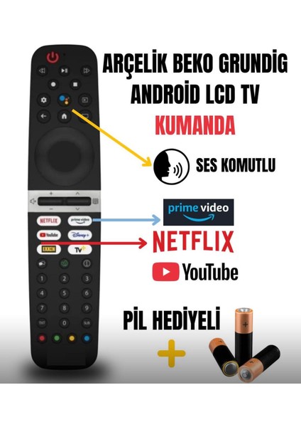 Arçelikbeko Grundig LCD Tv Ses Komutlu Kumanda