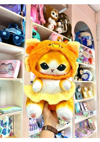 Turuncu Ejder Mofusand Peluş Oyuncak Mega Boy 40CM Koleksiyon Mofusand Kedi Peluş