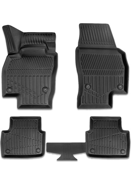 Skoda Kamiq 2019-2025 Için Havuzlu Paspas, Yüksek Kenarlı, Esnek, Araca Özel, Kokusuz, Oto Paspas