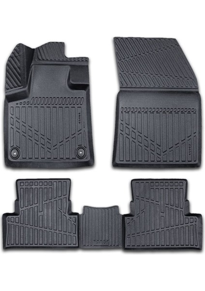 Opel Grandland 2017-2024 Için Havuzlu Paspas, Yüksek Kenarlı, Esnek, Araca Özel, Kokusuz, Oto Paspas