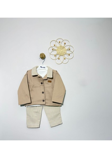 Çizgili Pantolonluceketli3 Lü Takım