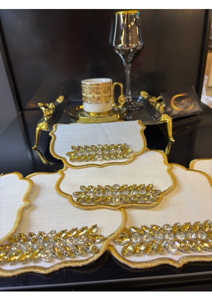 Gold Taşlı 6'lı Kokteyl Peçetesi fiyatları