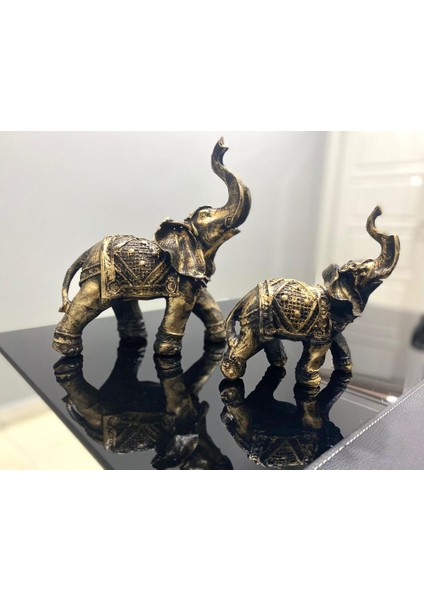 Dekoratif 2 Li Fil Figürü Biblo Heykel modelleri