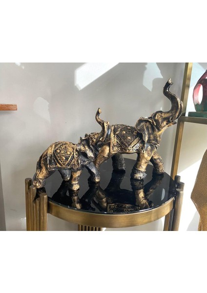 Dekoratif 2 Li Fil Figürü Biblo Heykel fırsatları