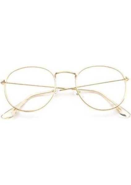Unisex Oval Gözlük Şeffaf Cam