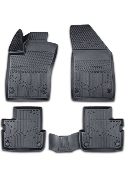 Egea Sedan 2015-2025 Için Havuzlu Paspas, Yüksek Kenarlı, Esnek, Araca Özel, Kokusuz, Oto Paspas