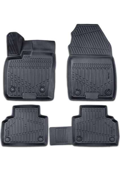 Ford Courier 2014-2023 Için Havuzlu Paspas, Yüksek Kenarlı, Esnek, Araca Özel, Kokusuz, Oto Paspas