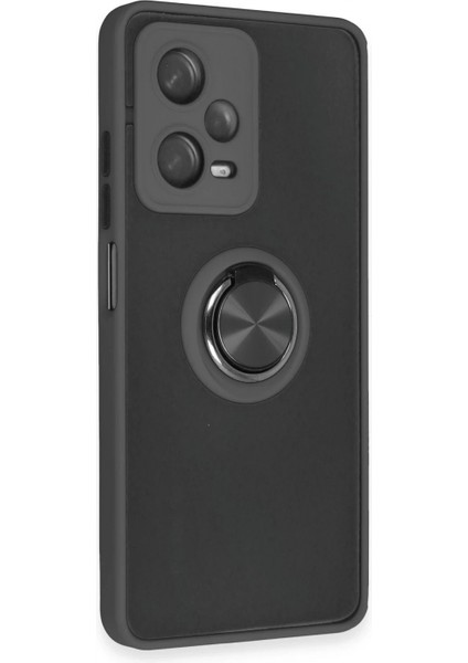 Xiaomi Redmi Note 12 Pro 5g Kılıf Montreal Yüzüklü Silikon Kapak - Siyah fiyatları