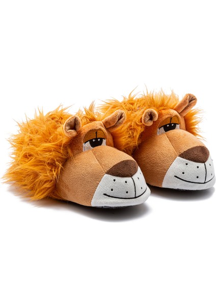 Aslan Çocuk Hayvanlı Panduf Bej 30/35