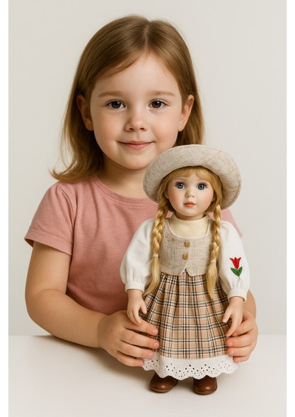 41 cm Porselen Bebek – Dekoratif Kız Çocuk Oyuncak Bebek – Kıyafetli Nostaljik Koleksiyonluk Bebek fiyatları