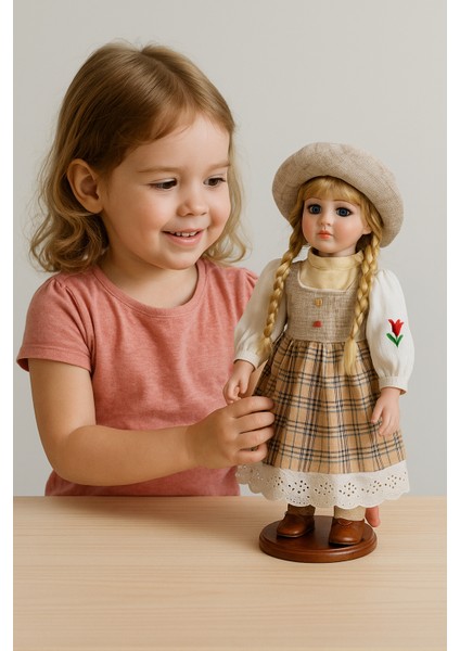 41 cm Porselen Bebek – Dekoratif Kız Çocuk Oyuncak Bebek – Kıyafetli Nostaljik Koleksiyonluk Bebek modelleri