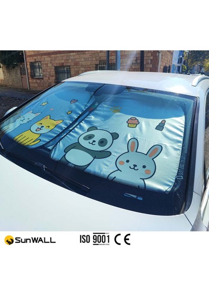 Sevimli Karakterler Titanyum Gümüş Oto Güneşlik 142X80CM fiyatları