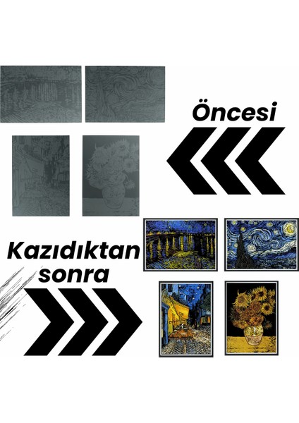 Scratch Art Kazıma Çizim Seti – Van Gogh Eserleri 4 Adet | Kazıma Kağıdı A3 Hobi & Sanat Tablosu fiyatları