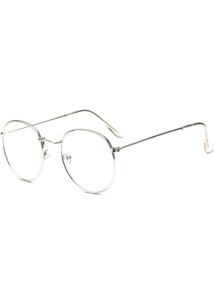 Ince Gümüş Oval Çerçeve Metal Hafif Tarz Retro Vintage Gözlük fiyatları