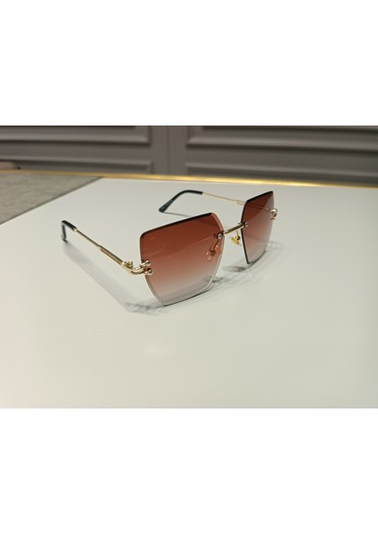 Kare Kesme Kristal Kesim Güneş Gözlüğü Lazer Kesim Çerçevesiz Kare Tüm Renkleri Ile