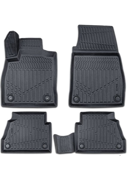 Ford Yeni Tourneo Courier 2023-2025 Için Havuzlu Paspas, Yüksek Kenarlı, Esnek, Araca Özel, Kokusuz, Oto Paspas