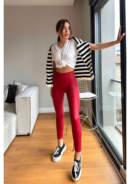 Kadın Yüksek Bel Içi Şardonlu Fırsat Ürün Toparlayıcı Tayt indirimleri