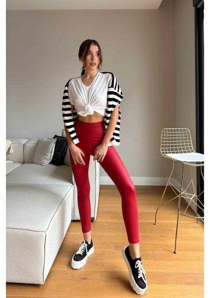 Kadın Yüksek Bel Içi Şardonlu Fırsat Ürün Toparlayıcı Tayt