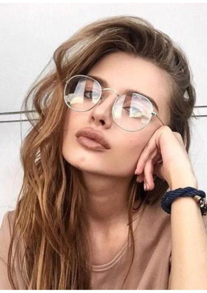 Ince Gümüş Oval Çerçeve Şeffaf Güneş Gözlüğü fiyatları