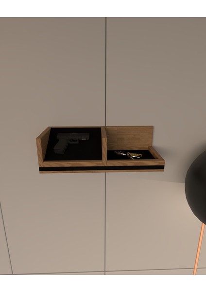 Tabanca Rafı | Anahtar, Cüzdan Yuvalı | Kadife ve %100 Mdf fiyatları