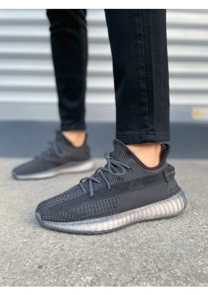 JY305 Pulse Bağcıklı Triko Kumaş Erkek Günlük Spor Ayakkabı Tbt - Siyah fiyatları