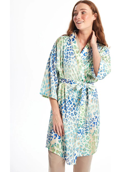 Lcw Dream Ekru Şal Yaka Desenli Saten Kadın Sabahlık fiyatları