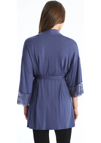 Lcw Dream Mor Şal Yaka Dantel Detaylı Hamile Sabahlık fırsatları