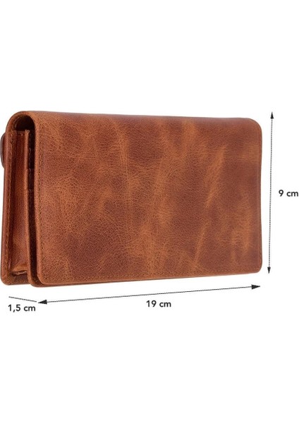 Aura Hakiki Deri, El Yapımı, Telefon Bölmeli, Kadın Cüzdanı, Açık Kahve fiyatları