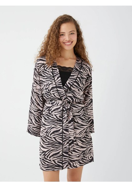 Lcw Dream Pembe Şal Yaka Desenli Uzun Kollu Kadın Sabahlık fiyatları