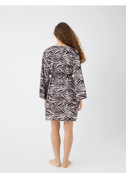 Lcw Dream Pembe Şal Yaka Desenli Uzun Kollu Kadın Sabahlık fırsatları