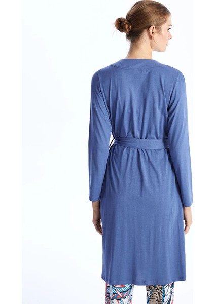 Lcw Dream Mavi Şal Yaka Düz Uzun Kollu Kadın Sabahlık fırsatları