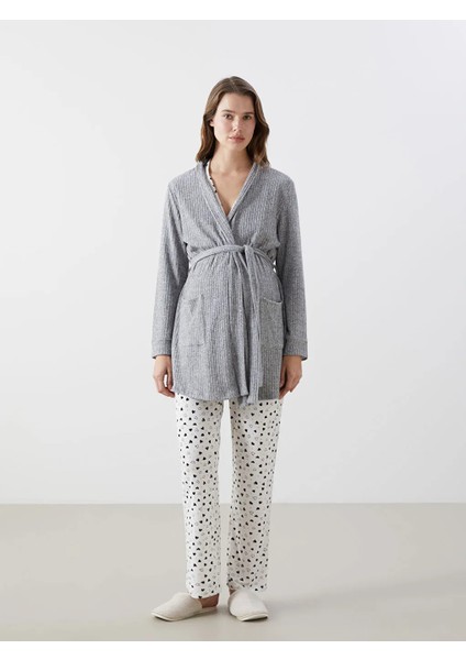 Lcw Dream Gri Kruvaze Yaka Kadife Kadın Sabahlık fiyatları