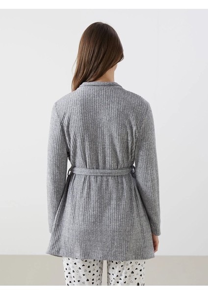 Lcw Dream Gri Kruvaze Yaka Kadife Kadın Sabahlık fırsatları