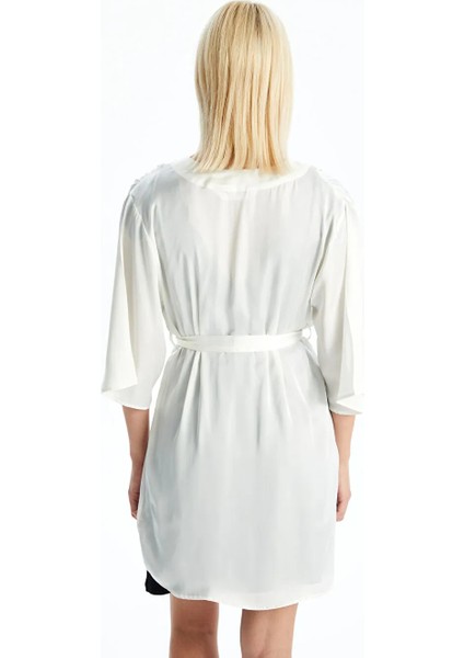 Lcw Dream Ekru Şal Yaka Düz Saten Kadın Sabahlık modelleri