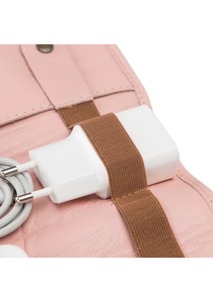 Deri Kablo Aksesuar Taşıma Çantası Nu2 Pembe modelleri