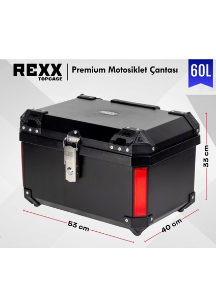 Motorsiklet Çanta Premium 60 Litre Abs Motosiklet Çantası Kırılmaz Karbon Siyah Renk fiyatları