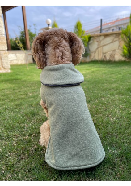 Mint Soft Kaşe Yeşil Köpek Kabanı -Köpek Montu fırsatları