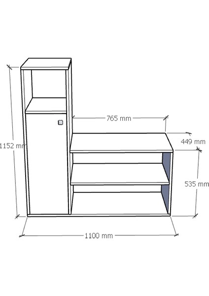 Kapı Önü Ayakkabılık Puf | %100 Mdf indirimleri