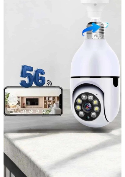 Güvenlik Kamerası Wifi Kamera Duylu Ev Kamerası Wifi Bağlantılı Dönebilen