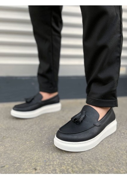 JY154 Blaze Bağcıksız Püsküllü Cilt Erkek Günlük Spor Klasik Ayakkabı Cbt - Siyah fiyatları