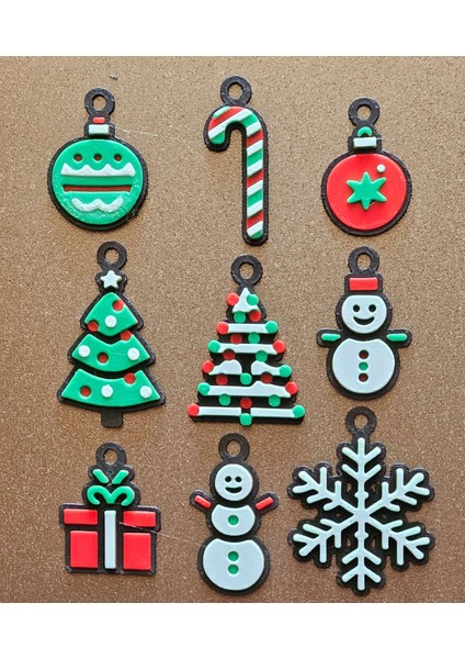 18’li Yılbaşı Çam Ağacı Süsü Seti – Renkli Noel Temalı Paket fiyatları