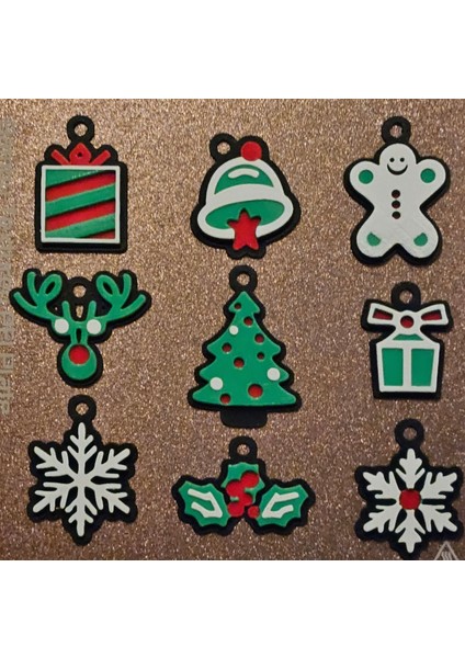 18’li Yılbaşı Çam Ağacı Süsü Seti – Renkli Noel Temalı Paket modelleri