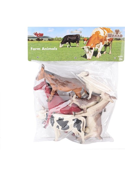 SH-9001-VARDEM Poşetli 6pcs 8 Inch Çiftlik Hayvan ve Dinozor Set fiyatları