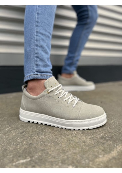 JY152 Cool Bağcıklı Süet Erkek Günlük Spor Klasik Ayakkabı Sbt - Gri