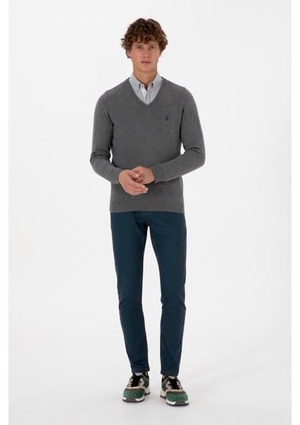 Erkek Gri Melanj Kazak /triko 50313662-VR086 fırsatları