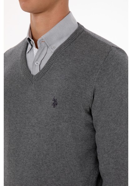 Erkek Gri Melanj Kazak /triko 50313662-VR086