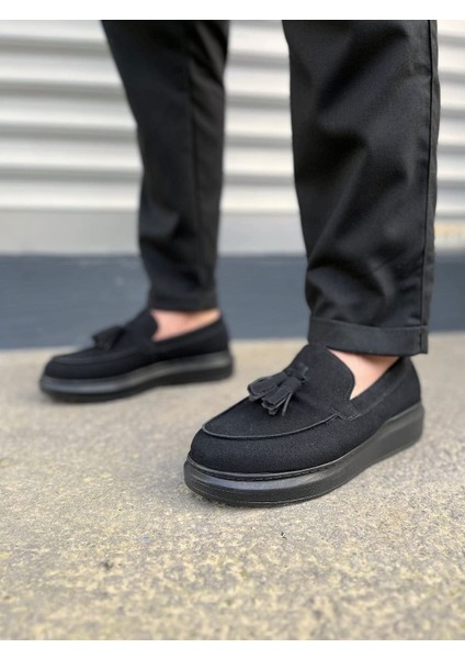JY154 Blaze Bağcıksız Püsküllü Süet Erkek Günlük Spor Klasik Ayakkabı Sst - Siyah fiyatları