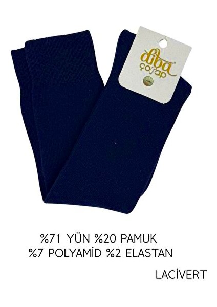 224 Diz Altı Bayan Yün Çorap 5 Adet