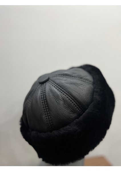 Unisex %100 Hakiki Deri Peluş Kalpak Standart modelleri